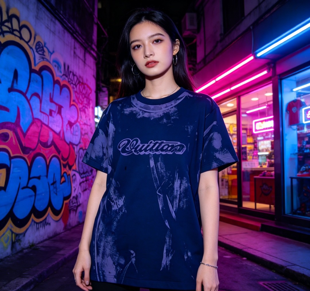 루이비통 Louis Vuitton 신상품 드립 프린팅 티셔츠